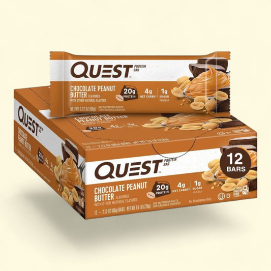 Quest Nutrition Protein Bars, Chocolate Peanut Butter, 12 bars