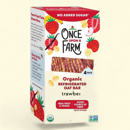 Once Upon a Farm Strawberry Organic Oat Bar, 6.4oz/4ct