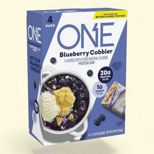 ONE Bar Protein Bar, Blueberry Cobbler, 4 bars