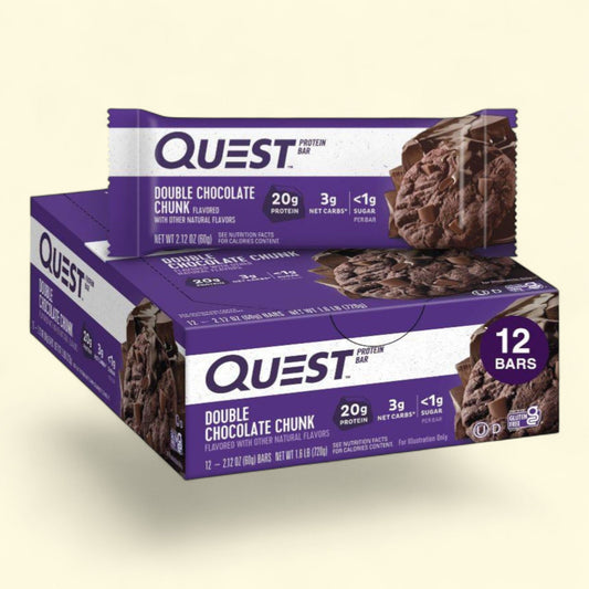 Quest Nutrition Protein Bar, Double Chocolate Chunk, 12ct