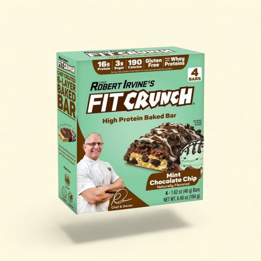 FITCRUNCH Mint Chocolate Chip Baked Snack Bar, 4 bars — authentic US product shipped worldwide by Treatspree