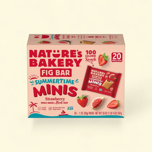 Nature's Bakery Strawberry Fig Snack Bar Minis, 20oz/20ct — authentic US product shipped worldwide by Treatspree