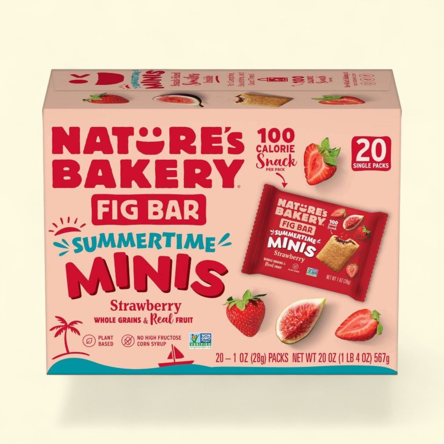 Nature's Bakery Strawberry Fig Snack Bar Minis, 20oz/20ct