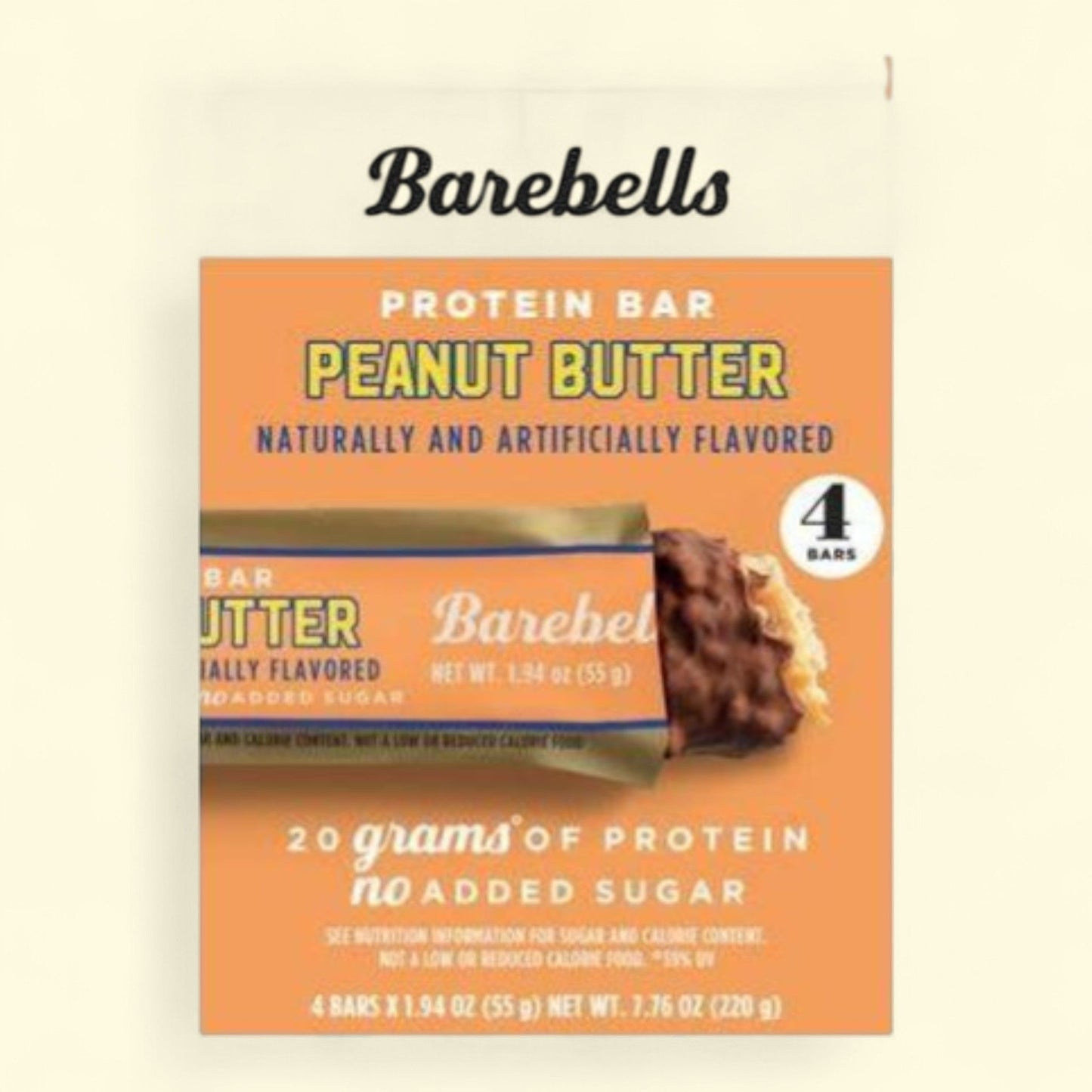 Barebells Nutrition Protein Bars, Peanut Butter, 7.76oz/4pk