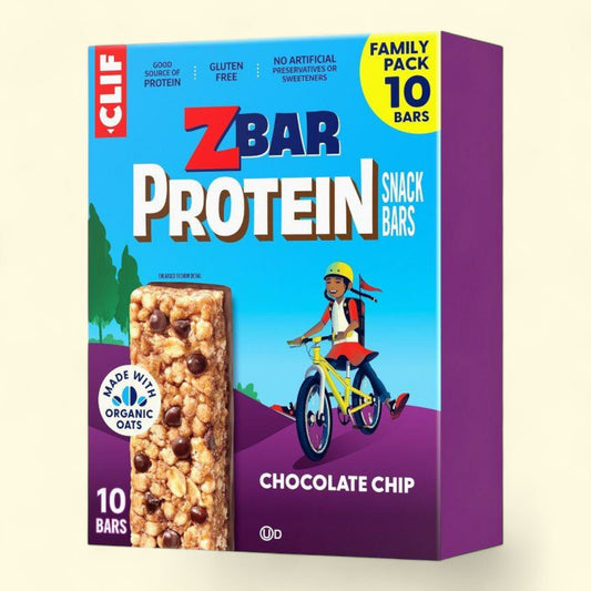 Clif Kid ZBAR Protein Chocolate Chip Snack Bars, 10 bars
