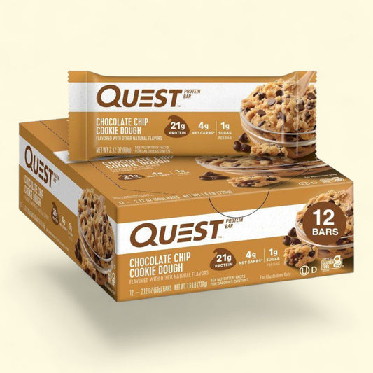 Quest Nutrition Protein Bar, Chocolate Chip Cookie Dough, 12 count