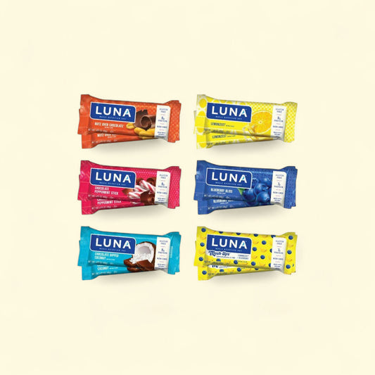 LUNA Bar, Gluten-Free Snack with Organic Oats Variety Pack, 20.28oz... — authentic US product shipped worldwide by Treatspree