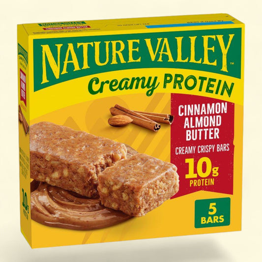 Nature Valley Creamy Protein Cinnamon Almond Butter Bars, 5ct