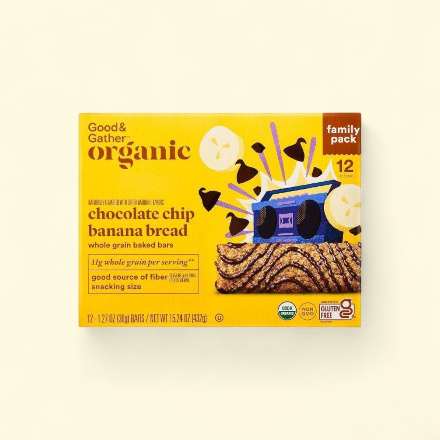 Good & Gather, Chocolate Chip Banana Bread Whole Grain Baked Bar, 1... — authentic US product shipped worldwide by Treatspree