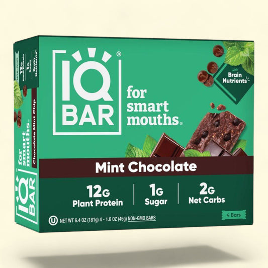 IQBAR Mint Chocolate Protein Bars, 6.4oz/4ct