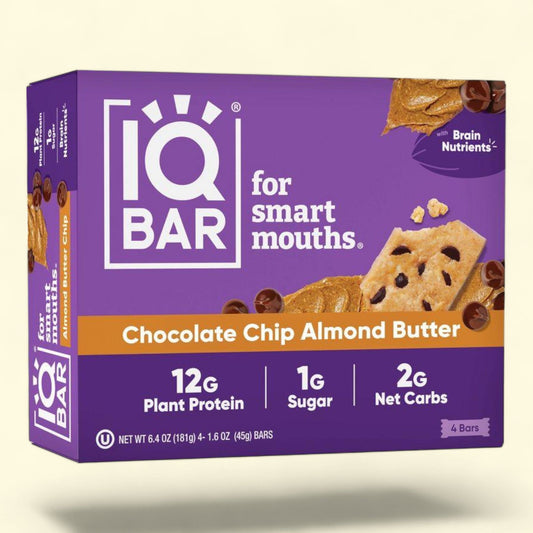 IQBAR Chocolate Chip Almond Butter Protein Bars, 6.4oz/4ct