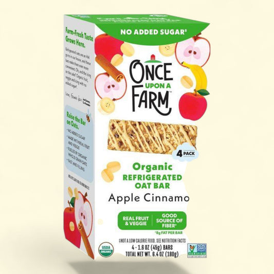 Once Upon a Farm Apple Cinnamon Oat Bar, 16oz/4ct
