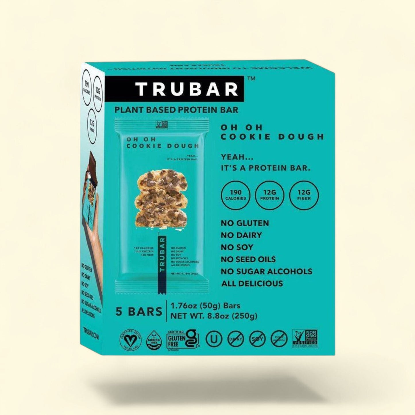 TRUBAR Cookie Dough Protein Bars, 5ct — authentic US product shipped worldwide by Treatspree