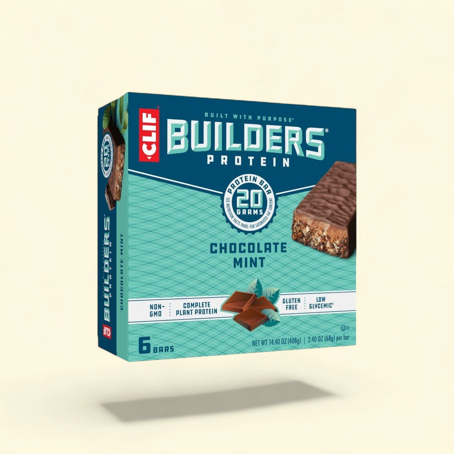 CLIF Bar Builder's Protein Bars, Chocolate Mint, 20g Protein, 6ct — authentic US product shipped worldwide by Treatspree