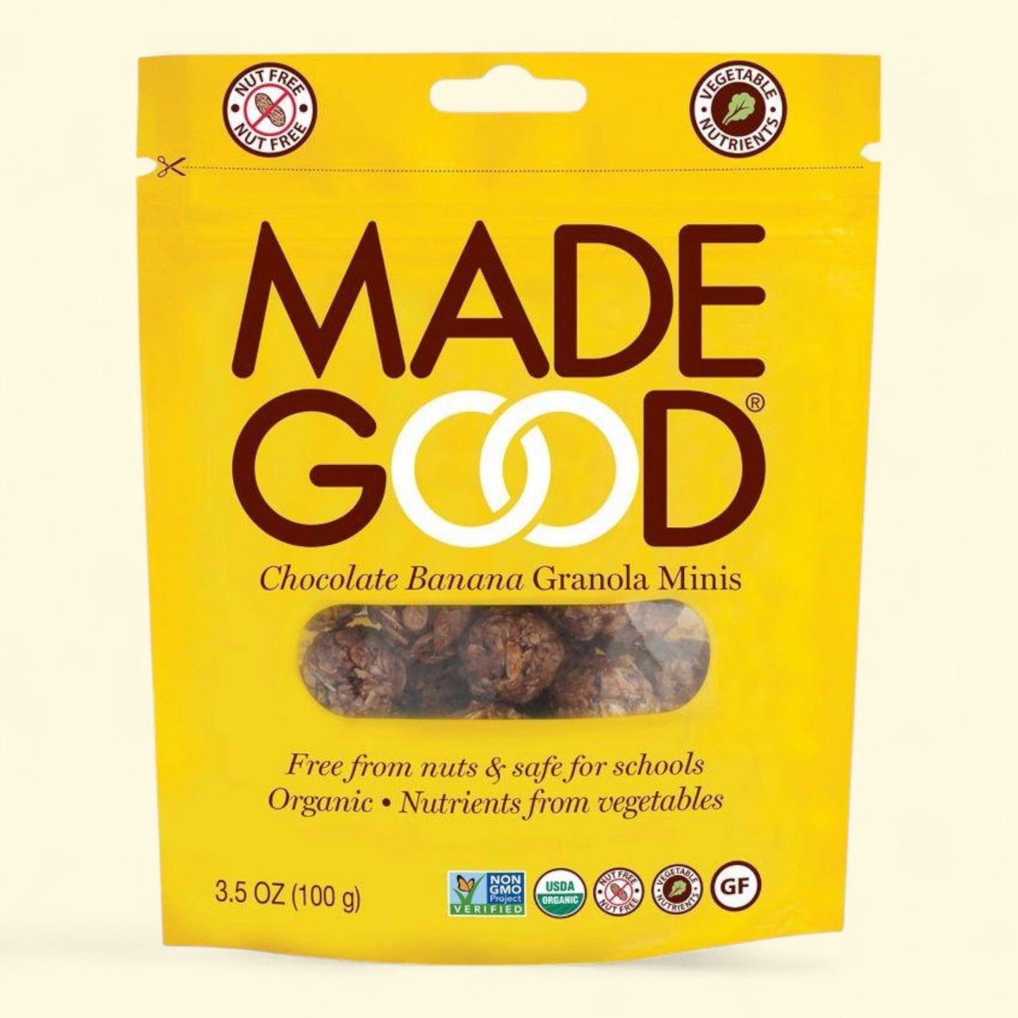 MadeGood Mini Granola Bars, Chocolate Banana, 3.5oz