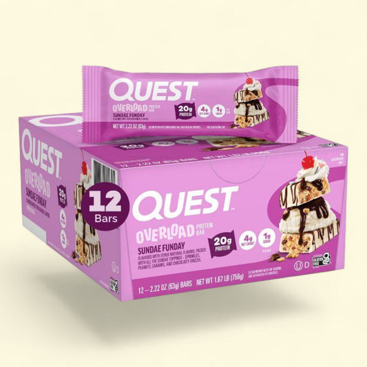 Quest Nutrition Protein Bar, Sundae Funday, 1.76 oz, 12 pack