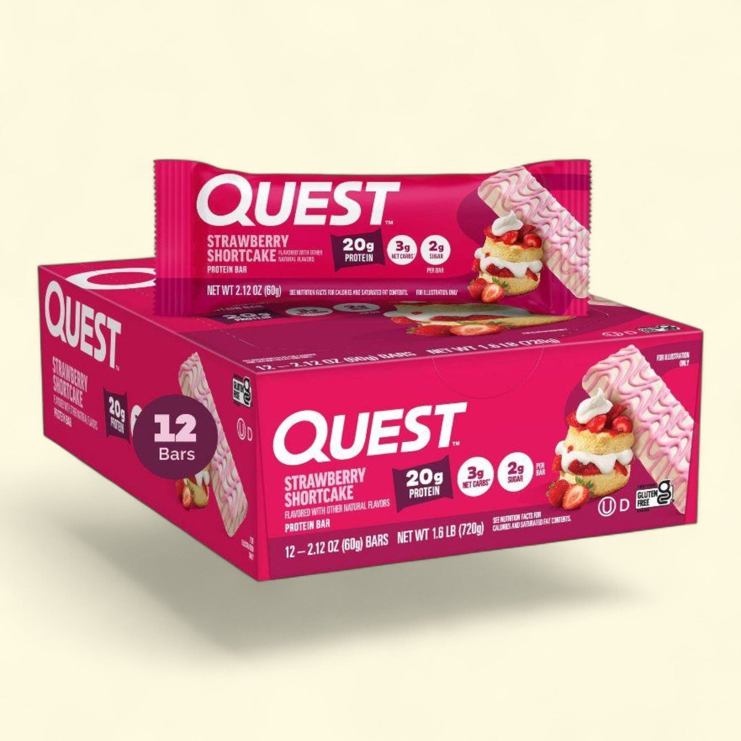 Quest Nutrition Protein Bar, Strawberry Shortcake, 12 pack