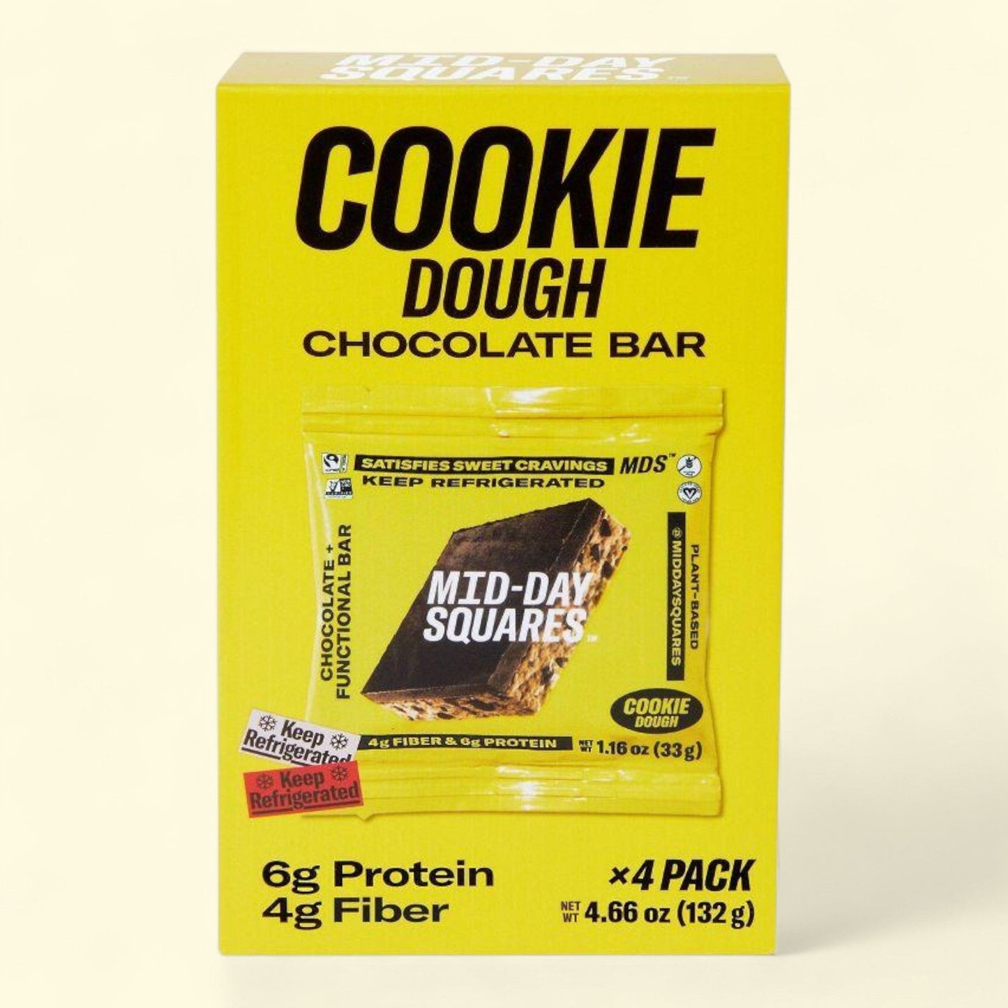 Mid-Day Squares Cookie Dough Snack Bars, 4.66oz/4ct