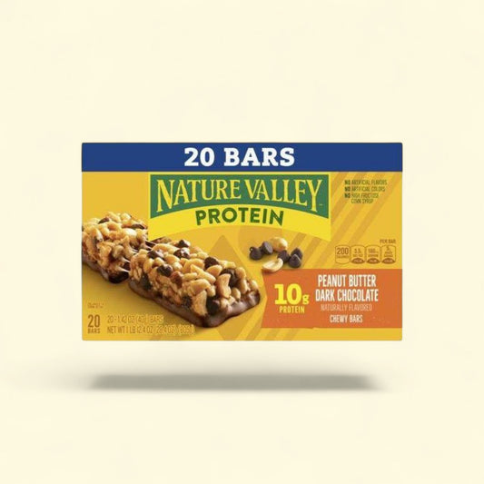 Nature Valley Chewy Bar, 28.4oz, 20ct, Peanut Butter Dark Chocolate — authentic US product shipped worldwide by Treatspree