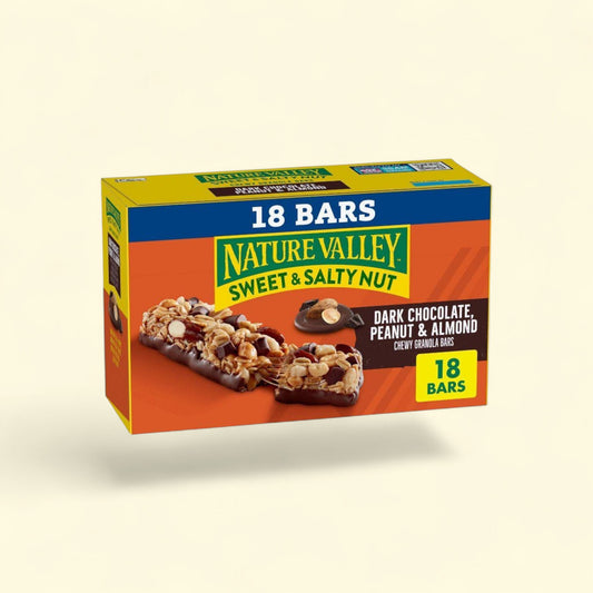 Nature Valley Dark Chocolate Peanut & Almond Granola Bars, 18ct — authentic US product shipped worldwide by Treatspree