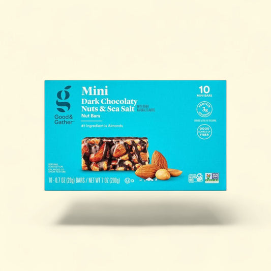 Good & Gather, Mini Dark Chocolaty Nuts and Sea Salt Nut Bars, 7oz/... — authentic US product shipped worldwide by Treatspree