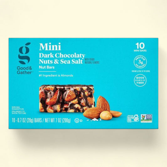 Good & Gather, Mini Dark Chocolaty Nuts and Sea Salt Nut Bars, 7oz/10ct