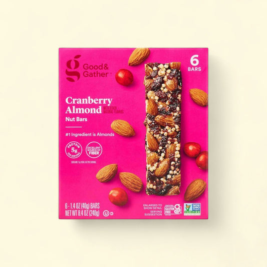 Good & Gatherâ?¢ Cranberry Almond Nut Bars, 8.4oz/6ct — authentic US product shipped worldwide by Treatspree
