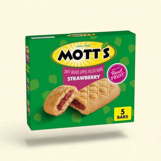 Mott's Soft Baked Strawberry Filled Snack Bars, 6.55oz/5ct — authentic US product shipped worldwide by Treatspree