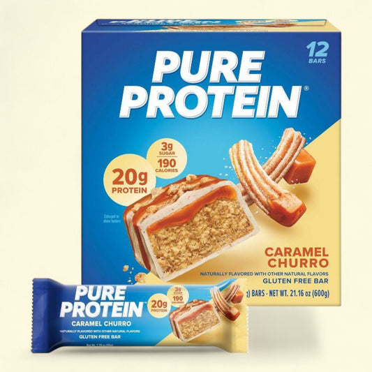 Pure Protein 20g Protein Bar, Caramel Churro, 12ct