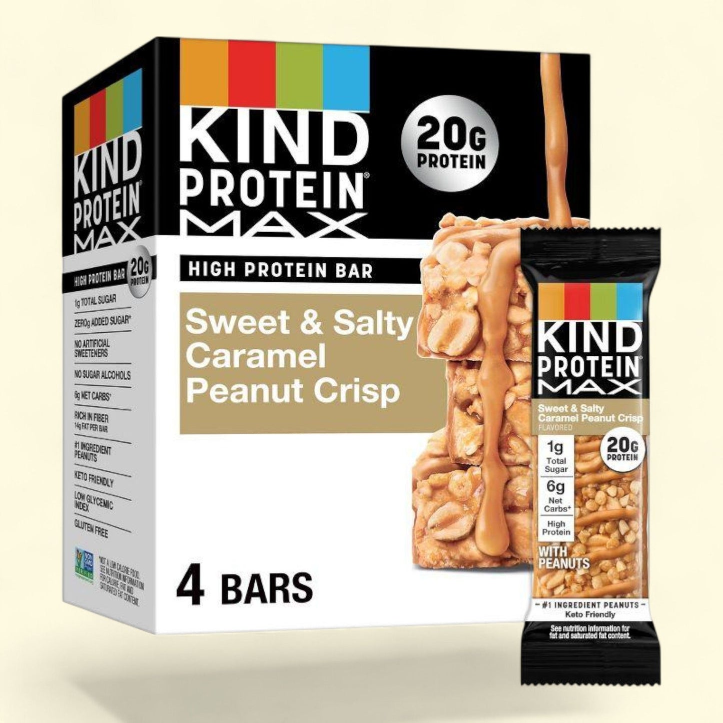 KIND Protein Max Crisp Protein Bars, 8.7oz/4pk