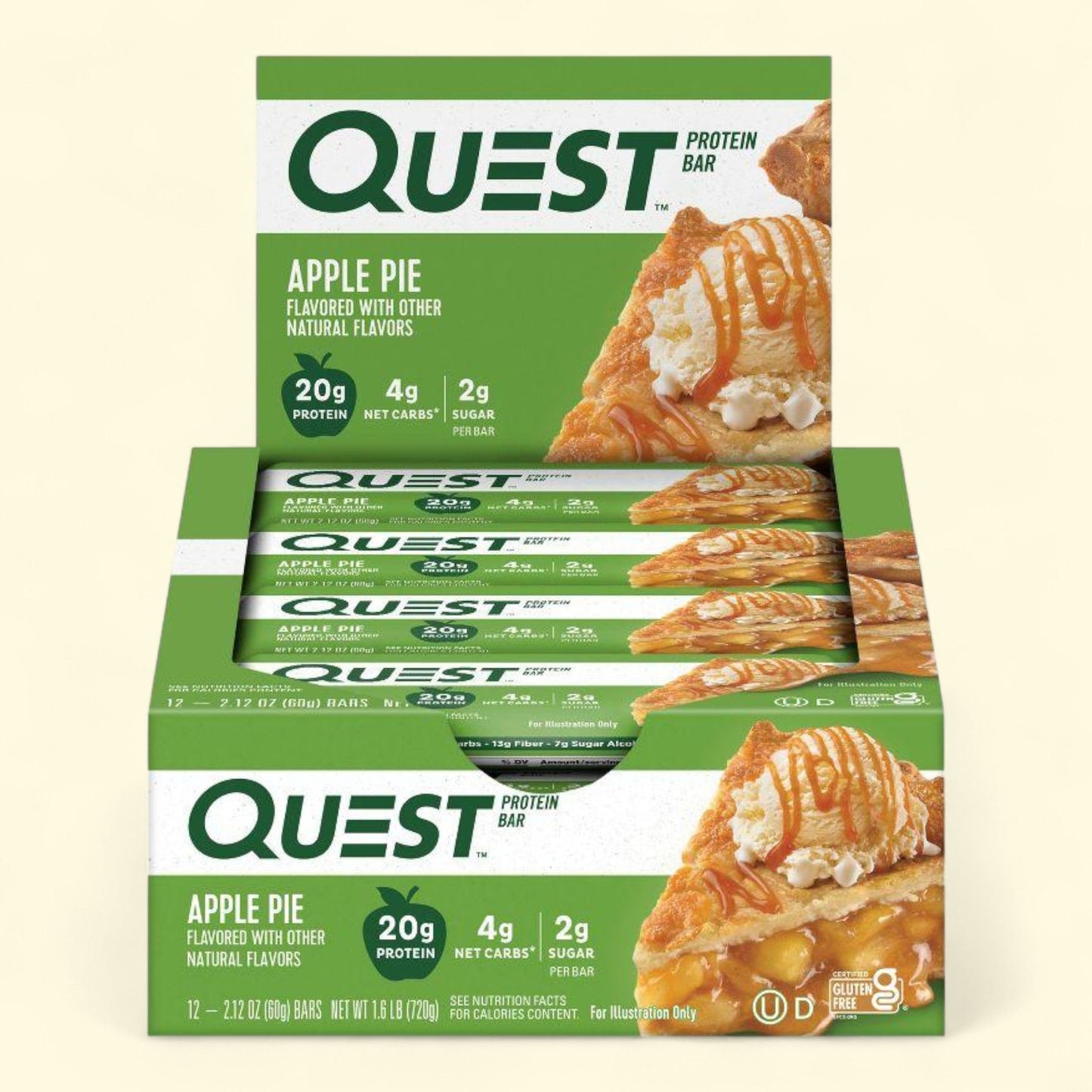 Quest Nutrition Protein Bar, Apple Pie, 12 bars