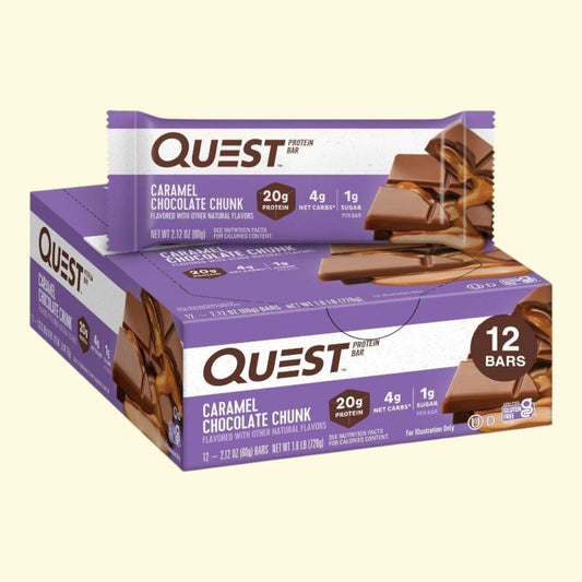 Quest Nutrition Protein Bar, Caramel Chocolate Chunk, 12 bars