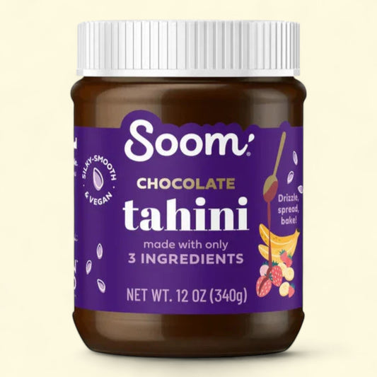 Soom Foods Creamy Chocolate Tahini Sesame Spread, 12 oz Jar