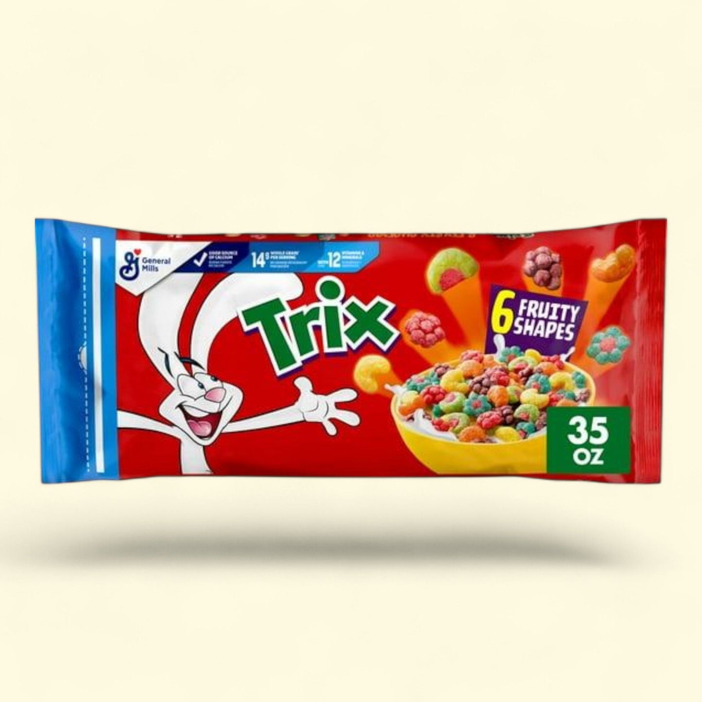 Trix Breakfast Cereal, Fruit Flavored Corn Puffs, 35 oz
