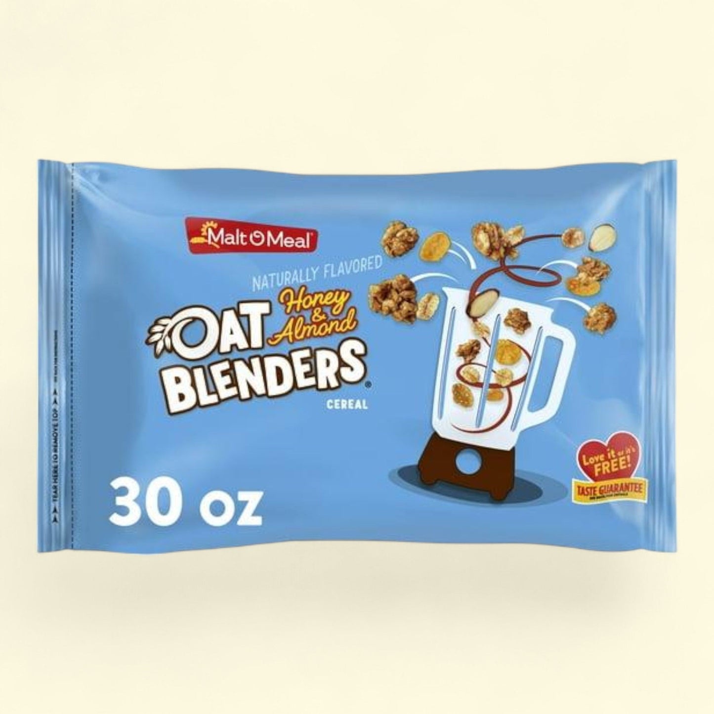 Malt-O-Meal Honey & Oat Blenders with Almonds Breakfast Cereal, Family Size 30oz