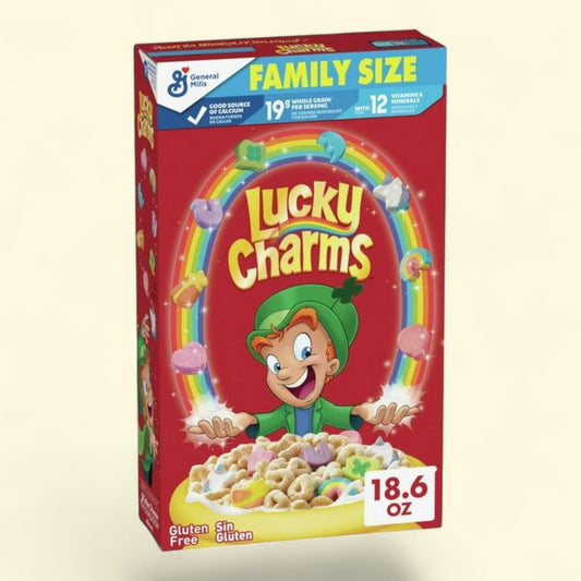 Lucky Charms Cereal, Limited Edition Jumbo Rainbows, Family Size, 18.6 oz