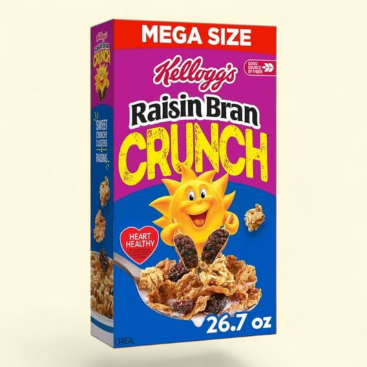 Kellogg's Raisin Bran Crunch Cereal, Mega Size 26.7oz