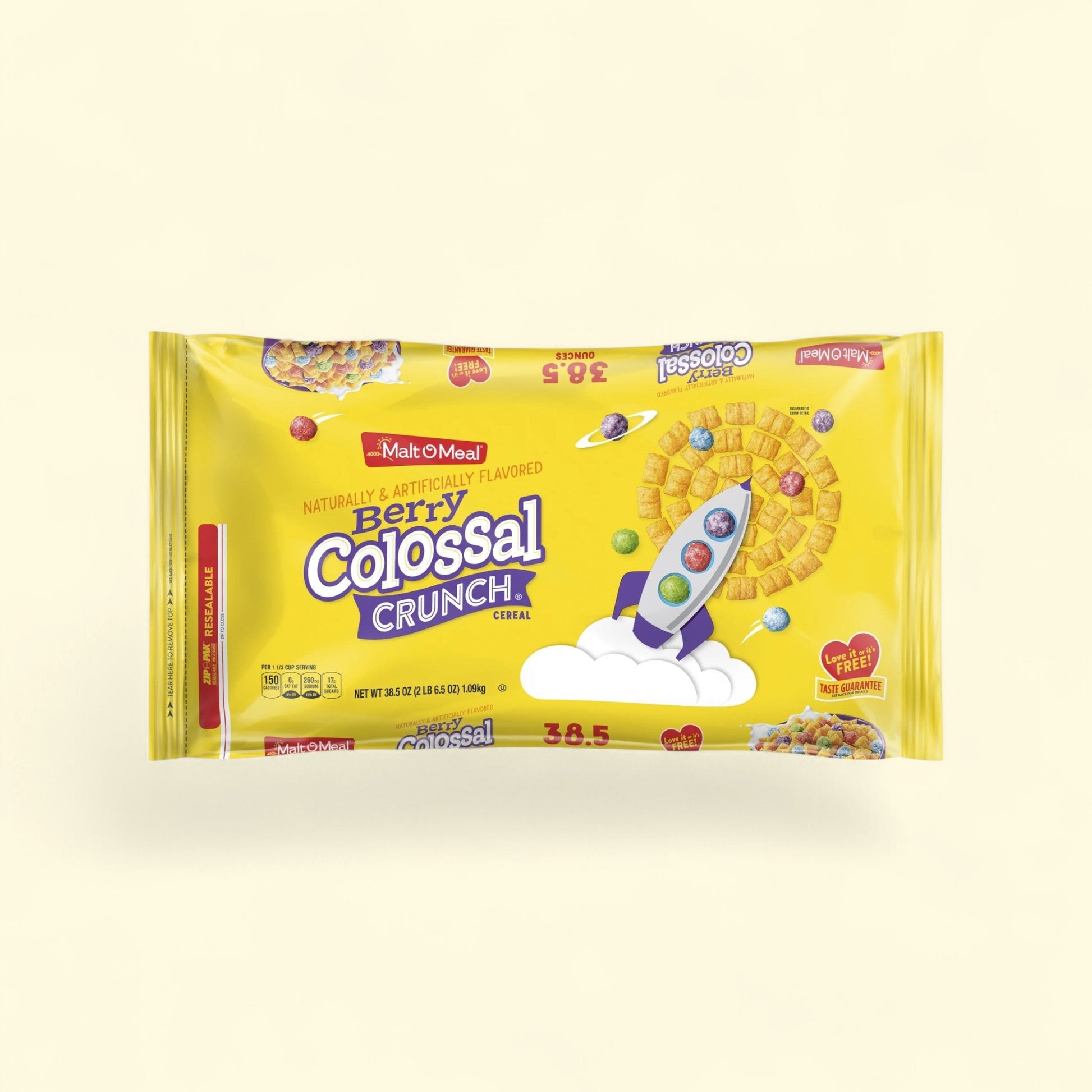 Malt-O-Meal Berry Colossal Crunch, 38.5 oz — authentic US product shipped worldwide by Treatspree
