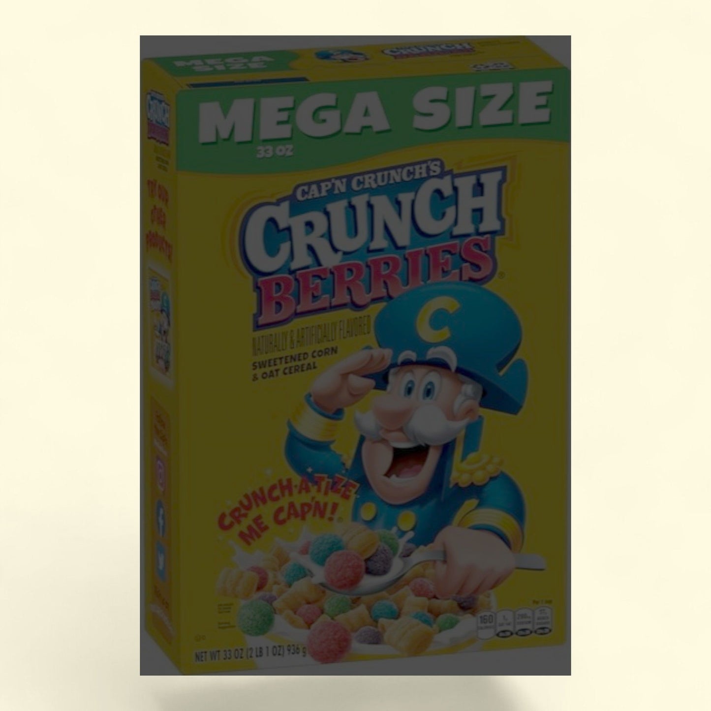 Cap'n Crunch Cereal, Crunchy Berries, 33 oz