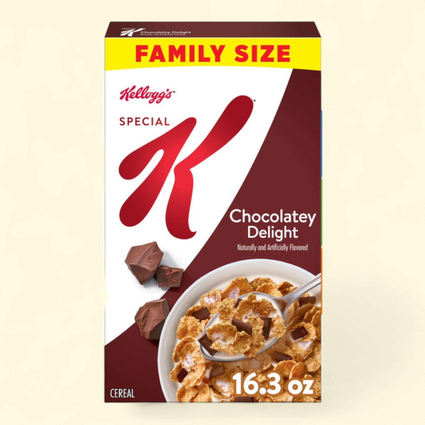 Kellogg's Special K Cereal, Fiber Cereal, Family Size, Chocolatey Delight, 16.3oz