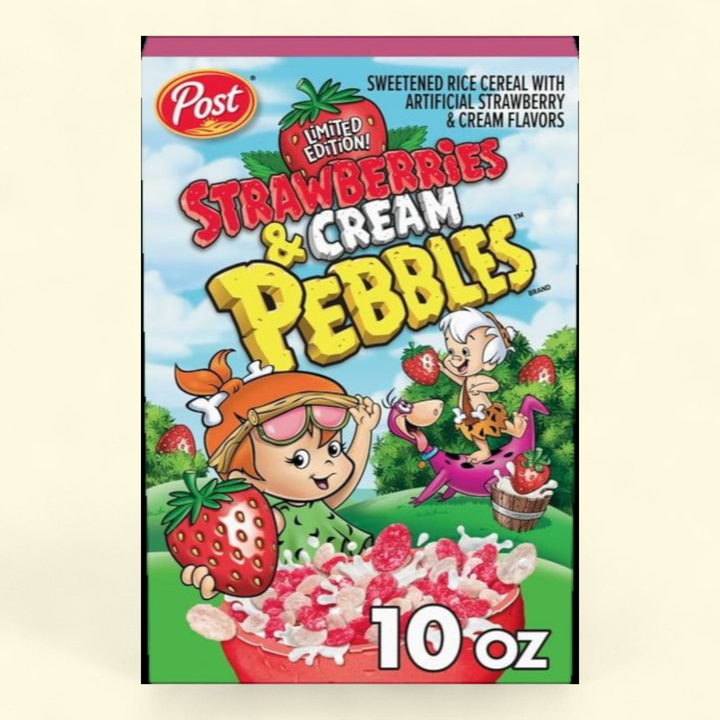 Fruity PEBBLES Strawberries and Cream Cereal, 10 oz