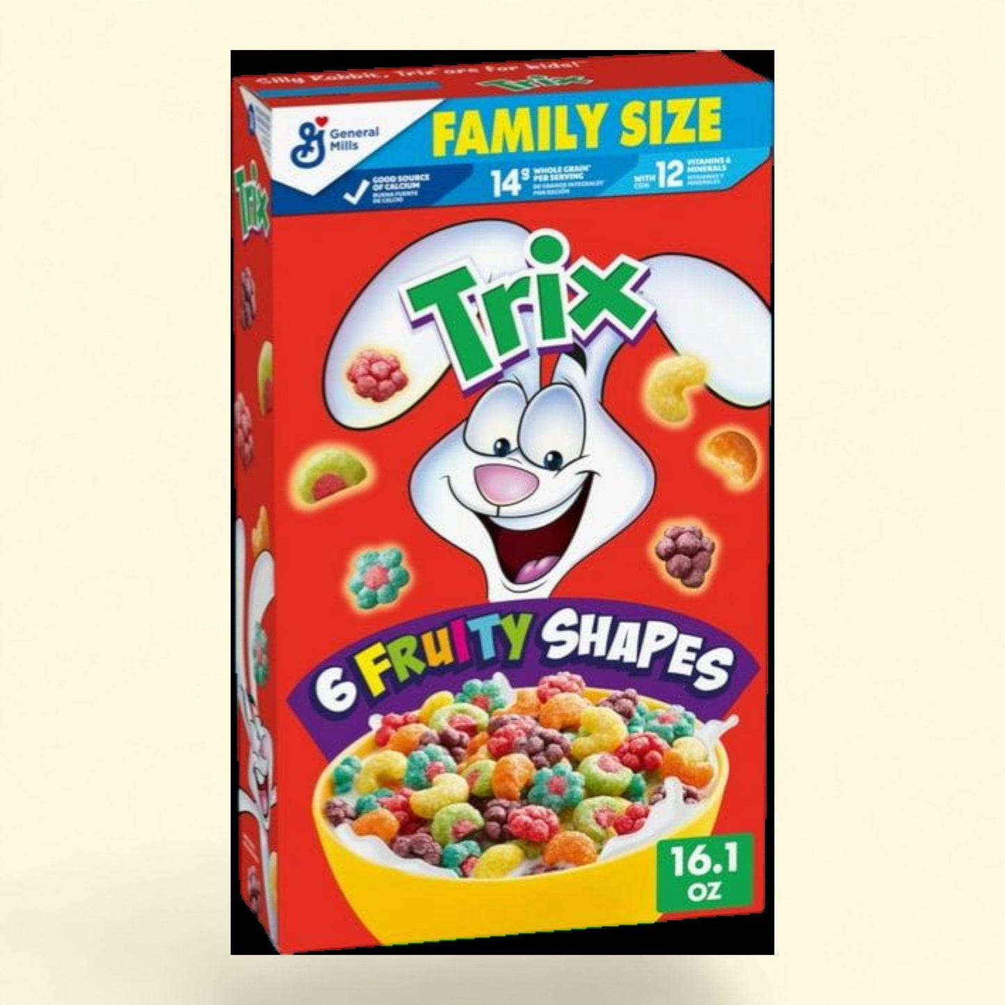 Trix Breakfast Cereal, Fruit Flavored Corn Puffs, Family Size, 16.1 oz