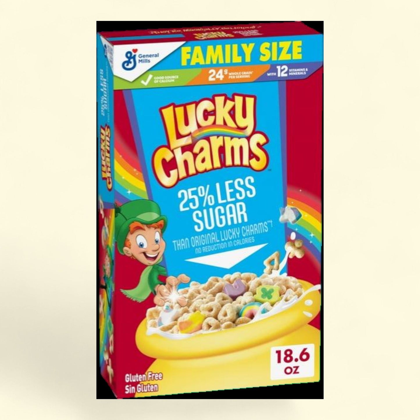 Lucky Charms Breakfast Cereal, Family Size, 18.6 oz