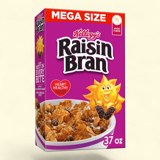 Kellogg's Raisin Bran Cereal, Mega Size, 37oz