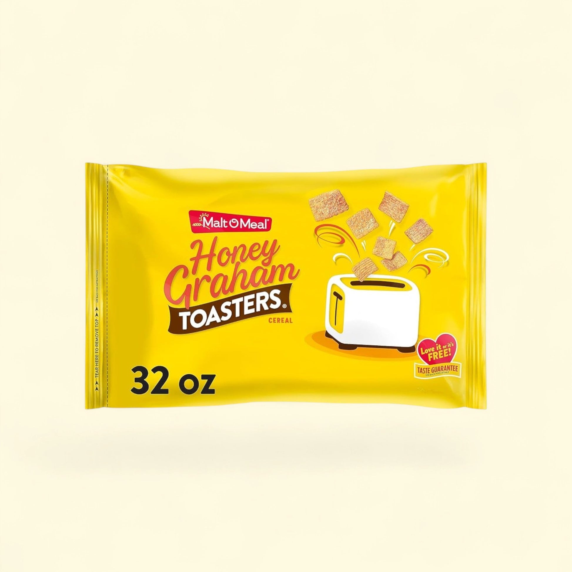 Malt-O-Meal Honey Graham Toasters Breakfast Cereal, 32 oz — authentic US product shipped worldwide by Treatspree