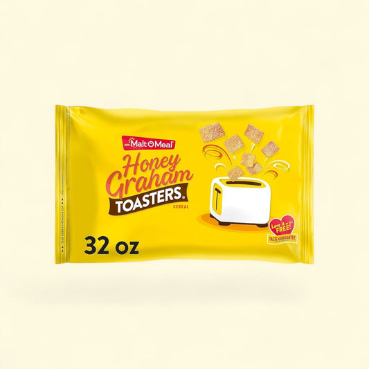Malt-O-Meal Honey Graham Toasters Breakfast Cereal, 32 oz — authentic US product shipped worldwide by Treatspree