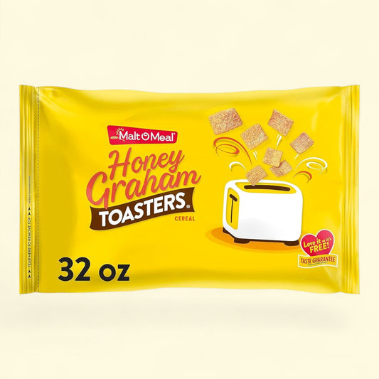 Malt-O-Meal Honey Graham Toasters Breakfast Cereal, 32 oz