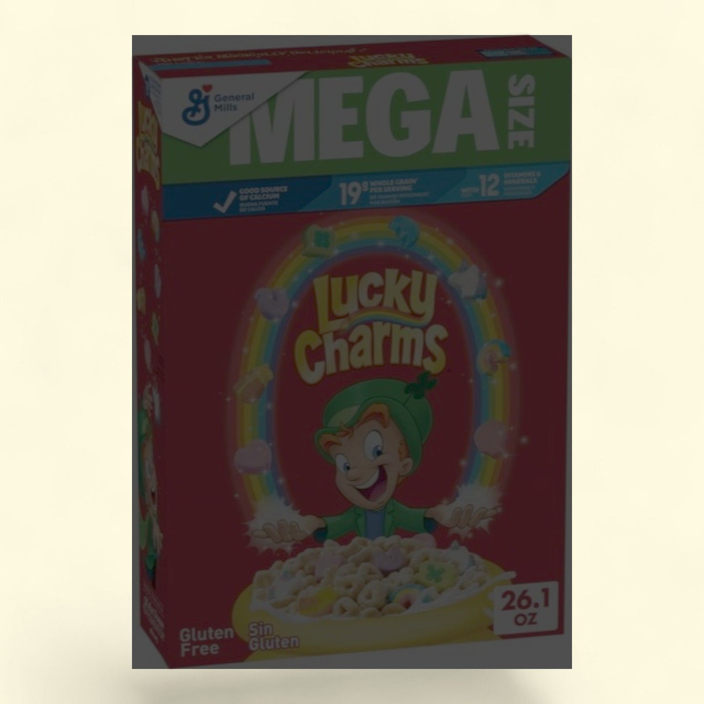 Lucky Charms Cereal, Limited Edition Jumbo Rainbows, 26.1 oz