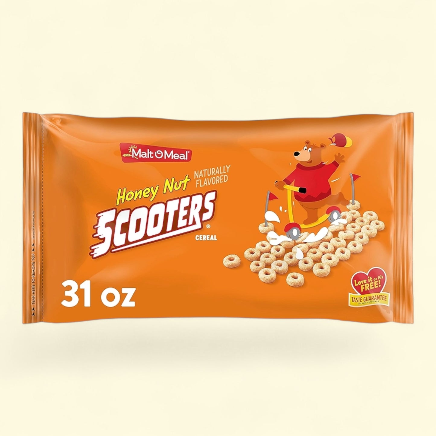 Malt-O-Meal Honey Nut Scooters Breakfast Cereal, 31 oz