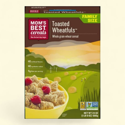 Mom's Best Toasted Wheatfuls Crunchy Cereal, 24 oz